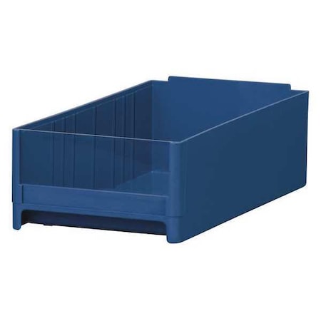Shelf Storage Bin, Industrial Grade Polymer, Blue, 3.0625 in H, 5-3/16 in W, 10.5625 in L MPN:20909BLU