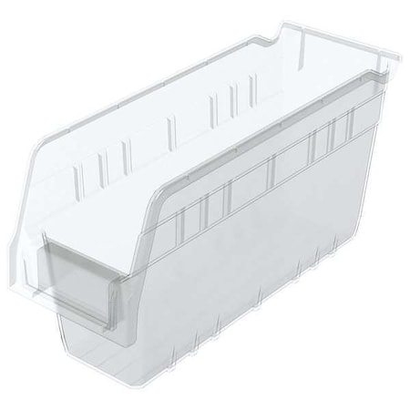 Shelf Storage Bin, Plastic, Clear, 6 in H, 4 1/8 in W, 11 5/8 in L MPN:30040SCLAR