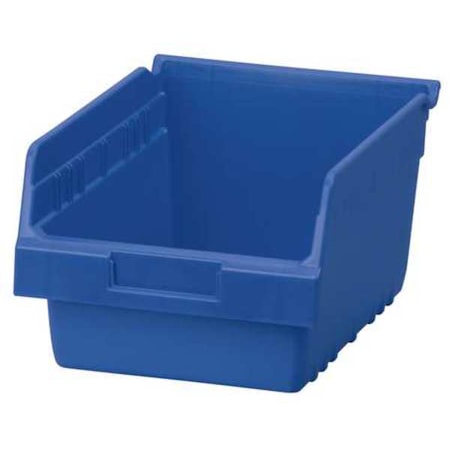 Shelf Storage Bin, Plastic, Blue, 6 in H, 8 3/8 in W, 11 5/8 in L MPN:30080BLUE