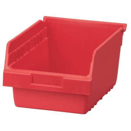 Shelf Storage Bin, Plastic, Red, 6 in H, 8 3/8 in W, 11 5/8 in L MPN:30080RED