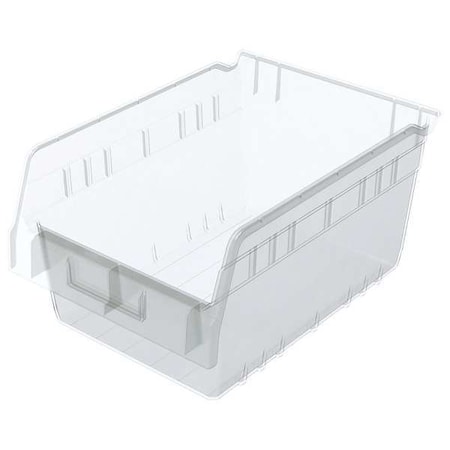 Shelf Storage Bin, Plastic, Clear, 6 in H, 8 3/8 in W, 11 5/8 in L MPN:30080SCLAR