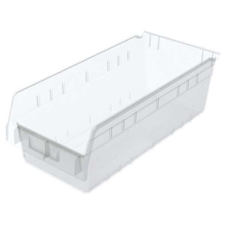 Shelf Storage Bin, Plastic, Clear, 6 in H, 8 3/8 in W, 17 7/8 in L MPN:30088SCLAR