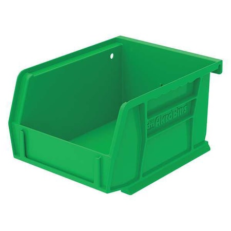Hang & Stack Storage Bin, Plastic, Green, 3 in H, 4 1/8 in W, 5 3/8 in L MPN:30210GREEN