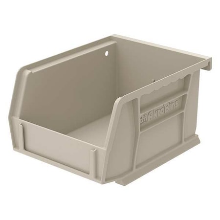 Hang & Stack Storage Bin, Plastic, Stone, 3 in H, 4 1/8 in W, 5 3/8 in L MPN:30210STONE