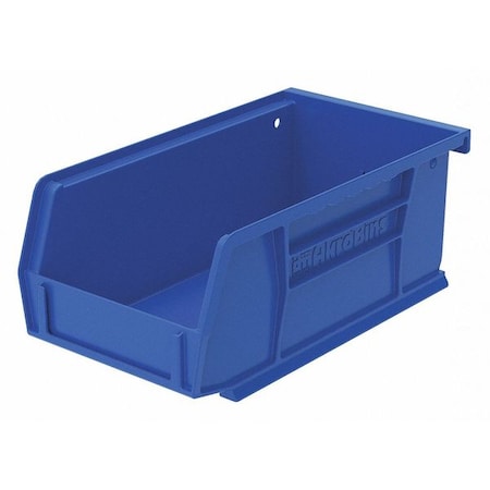 Hang & Stack Storage Bin, Plastic, 4 1/8 in W, 3 in H, 7 3/8 in L, Blue MPN:30220BLUE