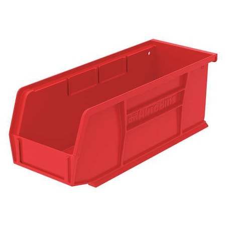 Hang & Stack Storage Bin, Plastic, Red, 3 in H, 4 1/8 in W, 7 3/8 in L MPN:30220RED