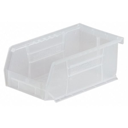Hang & Stack Storage Bin, Plastic, 4-1/8 in W x 3 in H x 7-3/8 in L, Clear MPN:30220SCLAR