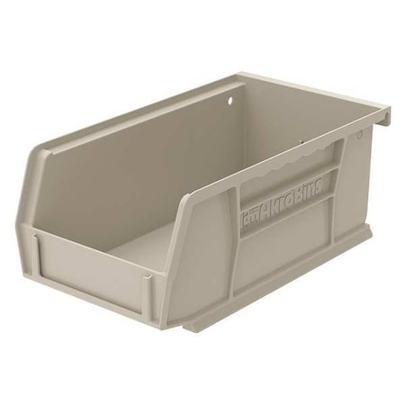Hang & Stack Storage Bin, Plastic, Beige, 3 in H, 4 1/8 in W, 7 3/8 in L MPN:30220STONE