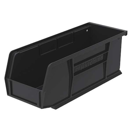 Hang & Stack Storage Bin, Plastic, Black, 4 in H, 4 1/8 in W, 10 7/8 in L MPN:30224BLACK