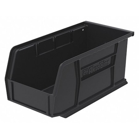 Hang & Stack Storage Bin, Plastic, Black, 5 in H, 5 1/2 in W, 10 7/8 in L MPN:30230BLACK