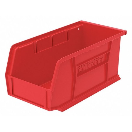 Hang & Stack Storage Bin, Plastic, 5 1/2 in W, 5 in H, 10 7/8 in L, Red MPN:30230RED