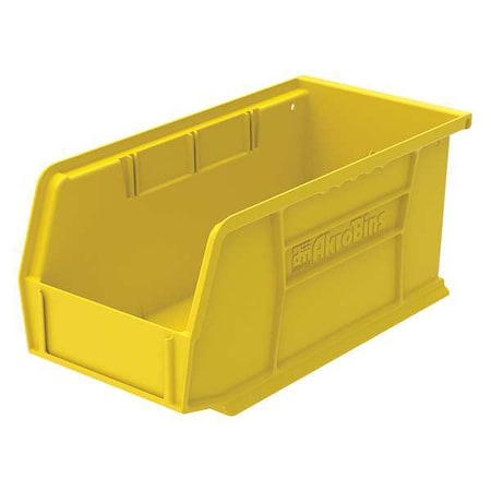 Hang & Stack Storage Bin, Plastic, Yellow, 5 in H, 5 1/2 in W, 10 7/8 in L MPN:30230YELLO