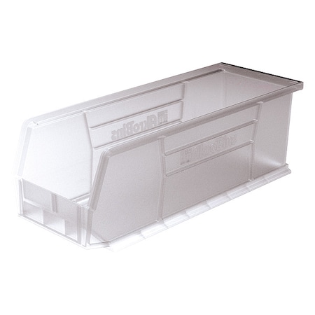 Hang & Stack Storage Bin, Plastic, Clear, 5 in H, 5 1/2 in W, 14 3/4 in L MPN:30234SCLAR
