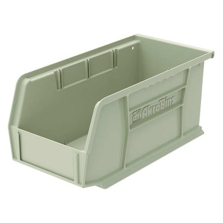 Hang & Stack Storage Bin, Plastic, Stone, 5 in H, 5 1/2 in W, 14 3/4 in L MPN:30234STONE