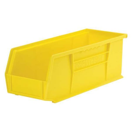 Hang & Stack Storage Bin, Plastic, Yellow, 5 in H, 5 1/2 in W, 14 3/4 in L MPN:30234YELLO