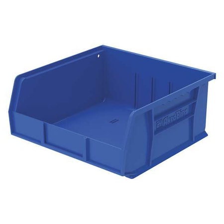 Hang & Stack Storage Bin, 11 in W x 10-7/8 in L x 5 in H, 50 lb Load Capacity, Blue, Plastic MPN:30235BLUE