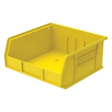 Hang & Stack Storage Bin, 11 in W x 10-7/8 in L x 5 in H, 50 lb Load Capacity, Yellow, Plastic MPN:30235YELLO