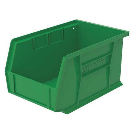 Hang & Stack Storage Bin, Plastic, Green, 5 in H, 6 in W, 9 1/4 in L MPN:30237GREEN