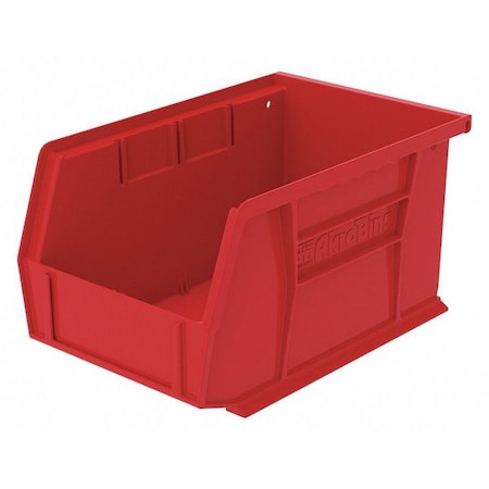 Hang & Stack Storage Bin, Plastic, Red, 5 in H, 6 in W, 9 1/4 in L MPN:30237RED