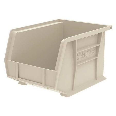 Hang & Stack Storage Bin, Plastic, Beige, 7 in H, 8 1/4 in W, 10 3/4 in L MPN:30239STONE