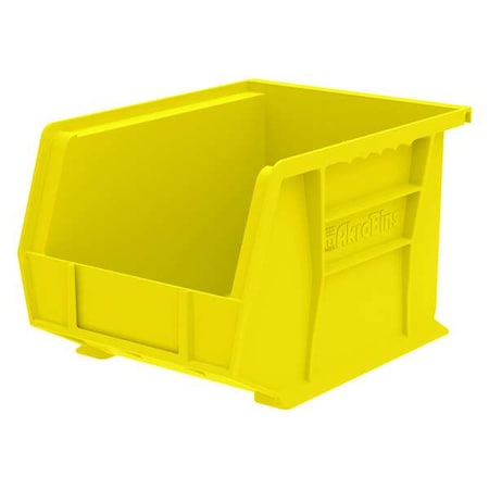 Hang & Stack Storage Bin, Plastic, Yellow, 7 in H, 8 1/4 in W, 10 3/4 in L MPN:30239YELLO
