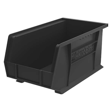 Hang & Stack Storage Bin, Plastic, Black, 7 in H, 8 1/4 in W, 14 3/4 in L MPN:30240BLACK