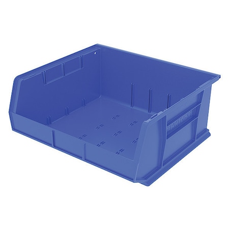 Hang & Stack Storage Bin, 16-1/2 in W x 14-3/4 in L x 7 in H, 75 lb Load Capacity, Blue, Plastic MPN:30250BLUE