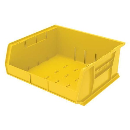 Hang & Stack Storage Bin, 16-1/2 in W x 14-3/4 in L x 7 in H, 75 lb Load Capacity, Yellow, Plastic MPN:30250YELLO