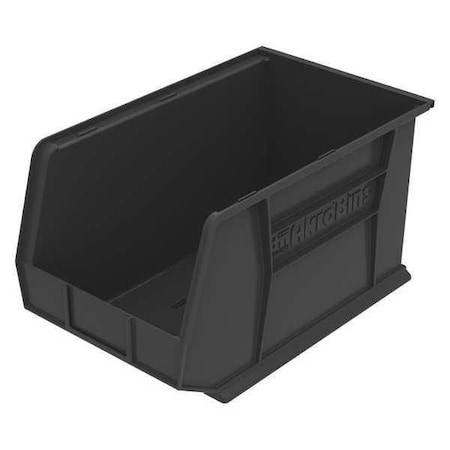 Hang & Stack Storage Bin, Plastic, Black, 10 in H, 11 in W, 18 in L MPN:30260BLACK