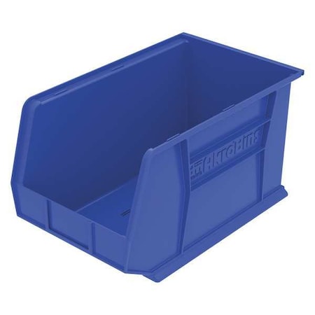 Hang & Stack Storage Bin, Plastic, Blue, 10 in H, 11 in W, 18 in L MPN:30260BLUE