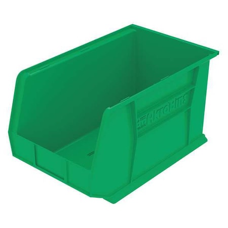 Hang & Stack Storage Bin, Plastic, Green, 10 in H, 11 in W, 18 in L MPN:30260GREEN