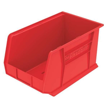 Hang & Stack Storage Bin, Plastic, Red, 10 in H, 11 in W, 18 in L MPN:30260RED