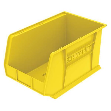 Hang & Stack Storage Bin, Plastic, Yellow, 10 in H, 11 in W, 18 in L MPN:30260YELLO