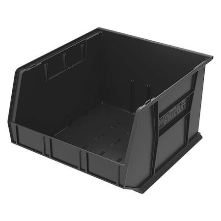 Hang & Stack Storage Bin, Plastic, Black, 11 in H, 16 1/2 in W, 18 in L MPN:30270BLACK