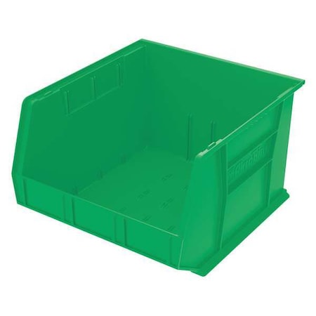 Hang & Stack Storage Bin, Plastic, Green, 11 in H, 16 1/2 in W, 18 in L MPN:30270GREEN