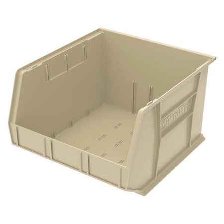 Hang & Stack Storage Bin, Plastic, Beige, 11 in H, 16 1/2 in W, 18 in L MPN:30270STONE
