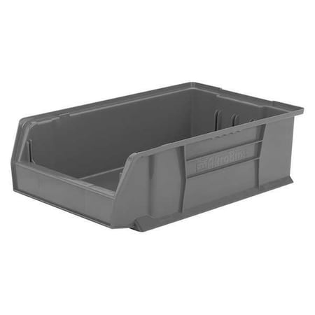 Storage Bin, Plastic, Gray, 6 in H, 12 3/8 in W, 20 in L MPN:30280GREY