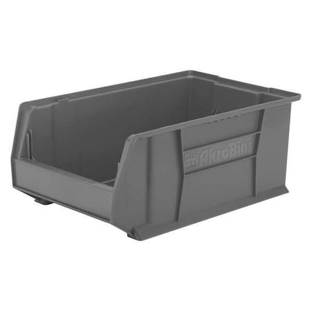 Storage Bin, Plastic, Gray, 8 in H, 12 3/8 in W, 20 in L MPN:30281GREY