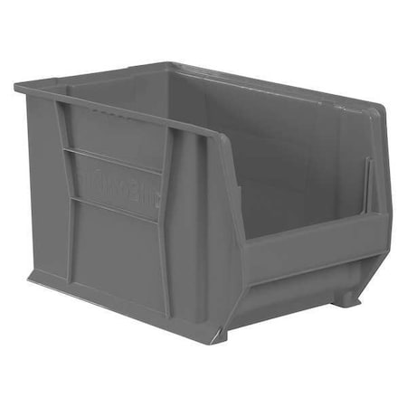 Storage Bin, Plastic, Gray, 12 in H, 12 3/8 in W, 20 in L MPN:30282GREY