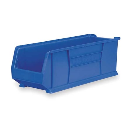 Storage Bin, Plastic, Blue, 10 in H, 11 in W, 23 7/8 in L MPN:30287BLUE