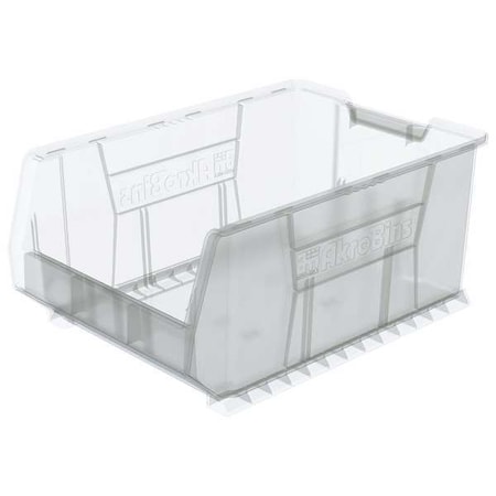 Storage Bin, Plastic, Clear, 11 in H, 16 1/2 in W, 23 7/8 in L MPN:30288SCLAR