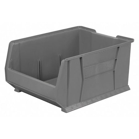 Storage Bin, Plastic, Gray, 12 in H, 18 1/4 in W, 23 7/8 in L MPN:30289GREY