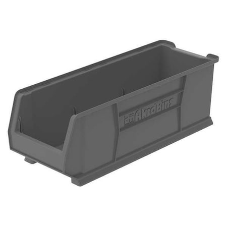 Storage Bin, Plastic, Gray, 10 in H, 11 in W, 29 7/8 in L MPN:30292GREY