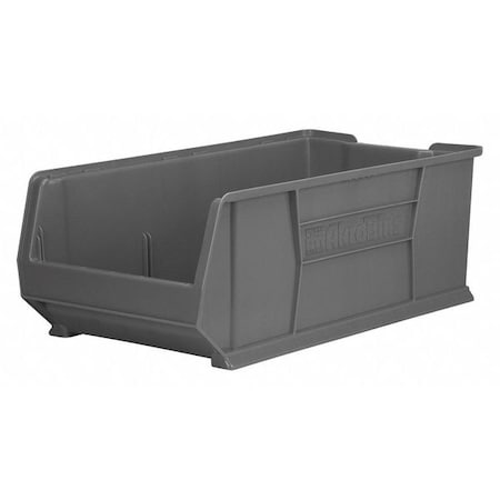 Storage Bin, Plastic, Gray, 11 in H, 16 1/2 in W, 29 7/8 in L MPN:30293GREY