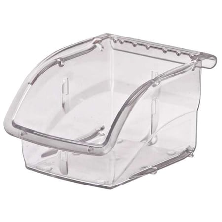 Hang & Stack Storage Bin, Plastic, Clear, 3 1/4 in H, 4 1/8 in W, 5 3/8 in L MPN:305A1