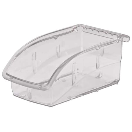 Hang & Stack Storage Bin, Plastic, Clear, 3 1/4 in H, 4 1/8 in W, 7 3/8 in L MPN:305A3