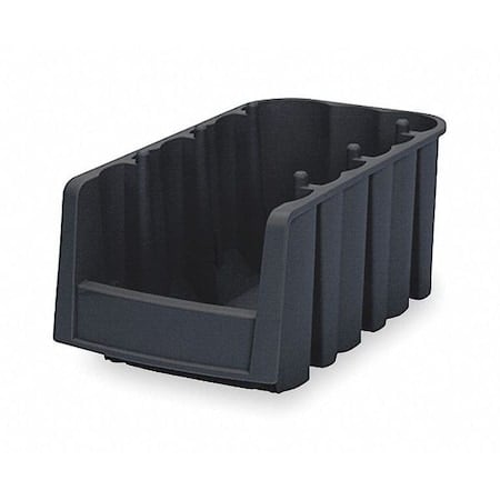 Hang & Stack Storage Bin, Plastic, Black, 5 in H, 8 3/8 in W, 11 in L MPN:30718BLACK