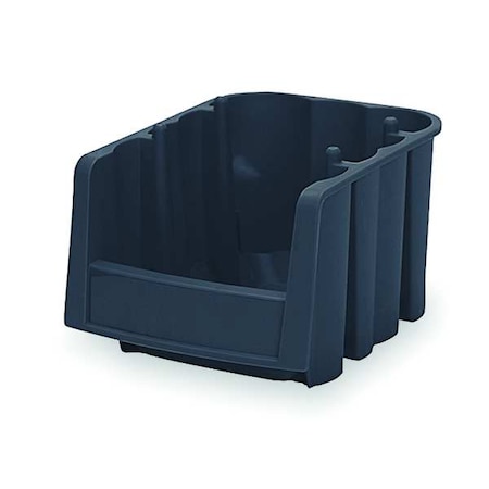 Hang & Stack Storage Bin, Plastic, Black, 5 in H, 6 5/8 in W, 8 7/8 in L MPN:30796BLACK