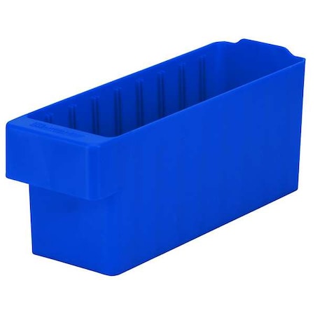 Drawer Storage Bin, Plastic, Blue, 4 5/8 in H, 3 3/4 in W, 11 5/8 in L MPN:31142BLU