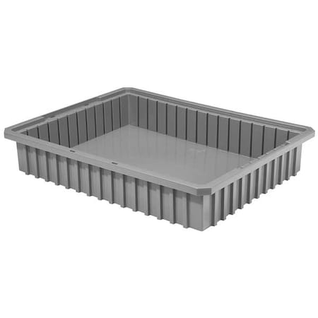Industrial Grade Polymer, Divider Box, Gray, 22 3/8 in L, 4 in H MPN:33224GREY